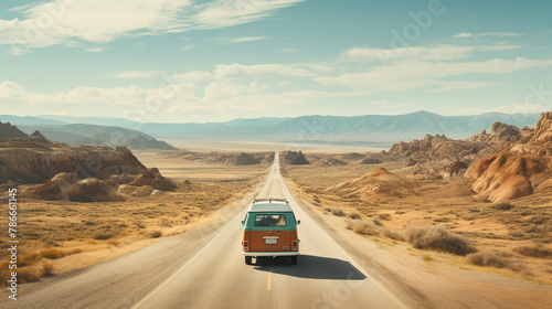 A family takes a cross-country road trip in an old RV, rediscovering the joy of shared experiences and the challenges of life on the open road. --ar 16:9 Job ID: 8a13b9ef-513d-4d4e-a19f-e373fbcde9e7 photo