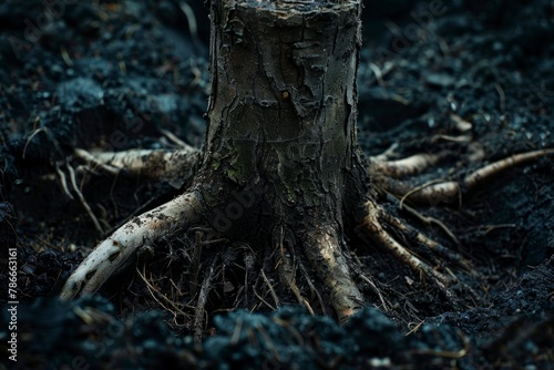 Tree Roots Exposed  Close-Up of Natural Growth