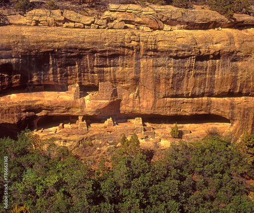 Rocky dwelling in Mesa Verde National Park, USA, Colorado, World Heritage Site by UNESCO