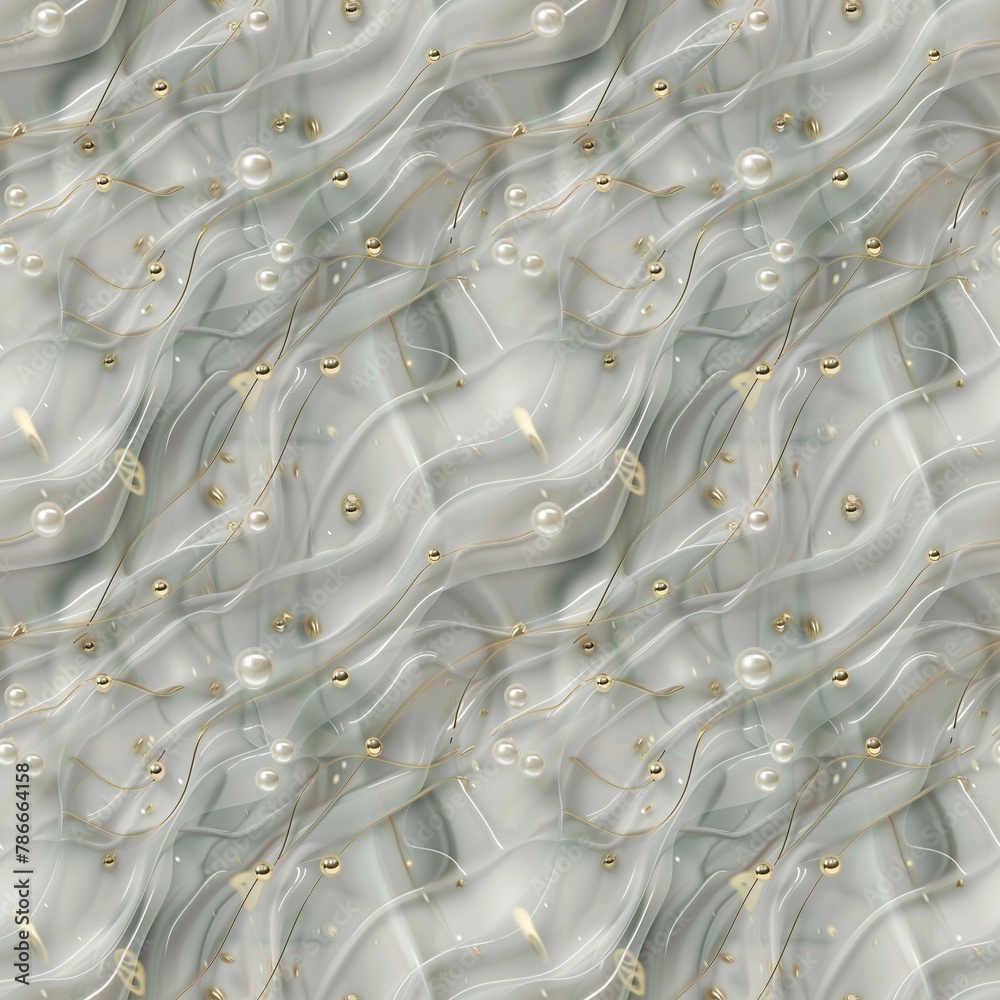 Obraz premium Scattering of diamonds on a delicate marble background.