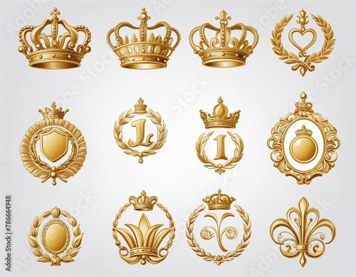 royal golden company logo icon design in bright colours 