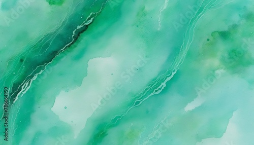 Green aquamarine watercolor background in bright colours 