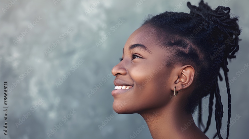 black woman smiling