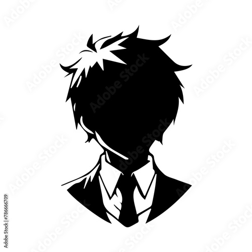 Young man anime style character vector illustration design.