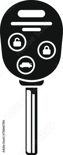 Car remote control key icon simple vector. Smart lock. Alarm security