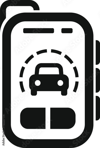 Car alarm system icon simple vector. Smart security. Keyless secure
