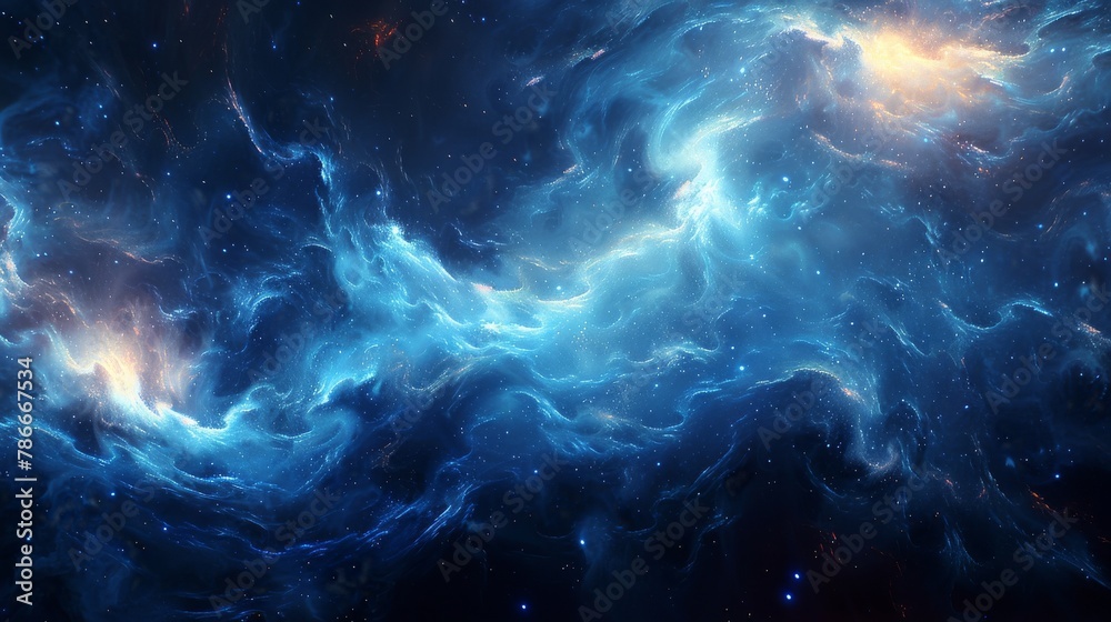 Abstract wallpaper featuring a mesmerizing blend of blue, black, and silver paint blots, reminiscent of cosmic nebulae swirling in the depths of space, inspired by the sci-fi Abstract wallpaper featuring a mesmerizing blend of blue, black, and silver paint blots, reminiscent of cosmic nebulae swirling in the depths of space, inspired by the sci-fi