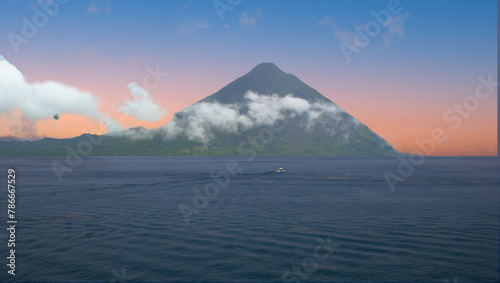 Extinct volcano guarding the lagoon