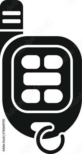 Car alarm system icon simple vector. Control access. Safe chip emblem