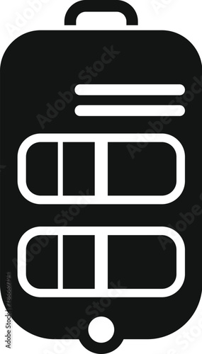 Alert smart key icon simple vector. Control vehicle access. Modern security