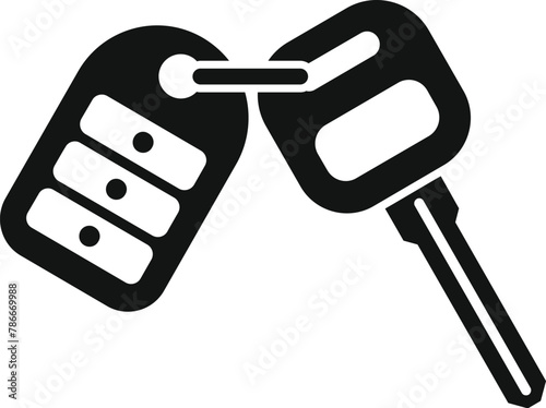Alert key control icon simple vector. Modern vehicle. System start device