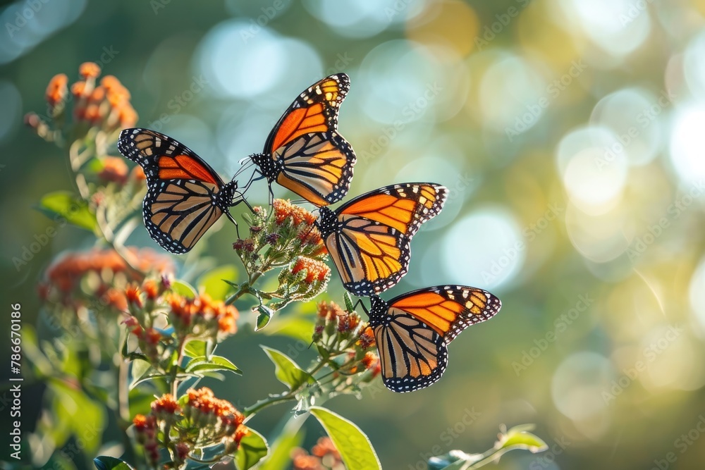 Intricate and delicate monarch butterflies during migration, Marvel at the intricate and delicate beauty of monarch butterflies as they embark on their remarkable migration journey Intricate and delicate monarch butterflies during migration, Marvel at the intricate and delicate beauty of monarch butterflies as they embark on their remarkable migration journey