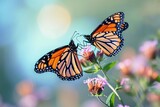 Intricate and delicate monarch butterflies during migration, Marvel at the intricate and delicate beauty of monarch butterflies as they embark on their remarkable migration journey