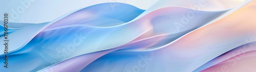 Abstract, background and flowing color pattern for texture, wallpaper or wave as artistic and creative design. Banner, blue and pink with fabric, material or textile closeup for fluid backdrop