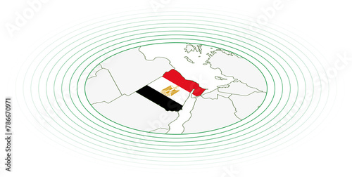 Egypt oval map.