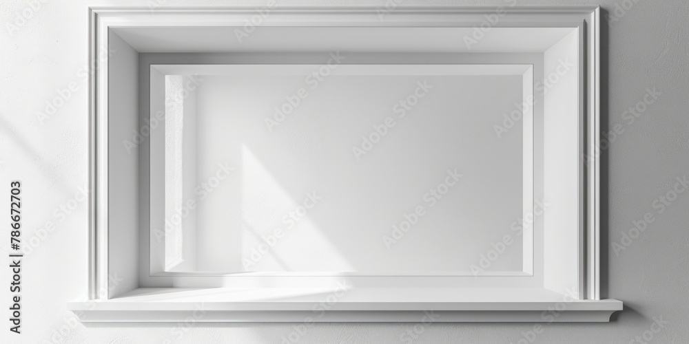 A picture frame hanging on a wall. Ideal for interior design concepts