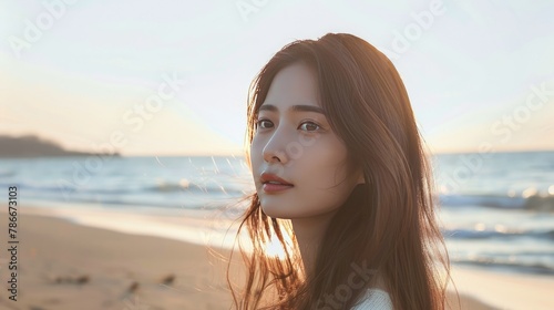 A Korean Woman by the Ocean