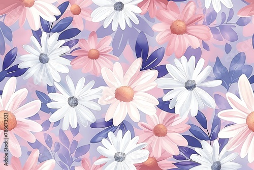 Wallpaper Mural seamless floral pattern Torontodigital.ca