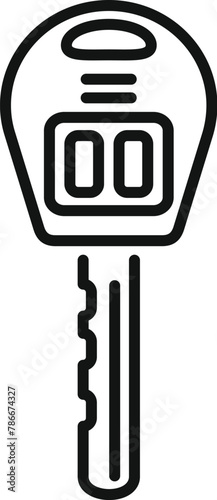 Car alarm system icon outline vector. Control access. Safe chip emblem