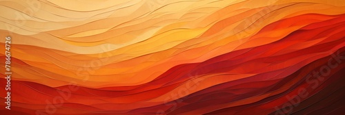 Abstract Canvas With Layers Of Red, Orange, And Yellow Colors. Textured Abstract Painting Background. Generative AI