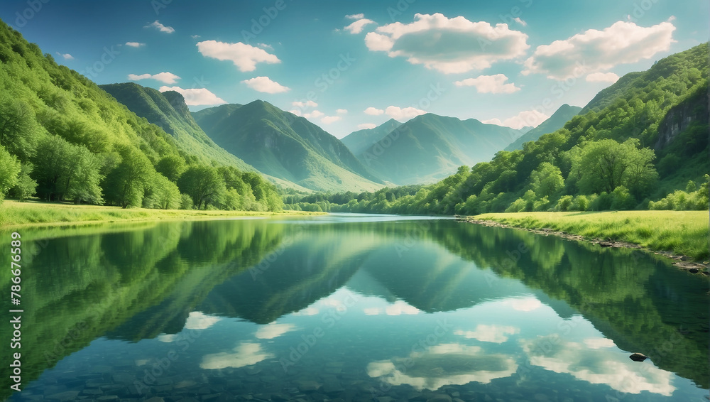 Fototapeta premium lake in the mountains