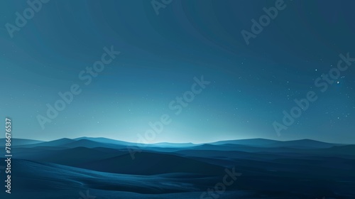 Abstract night landscape with starry sky