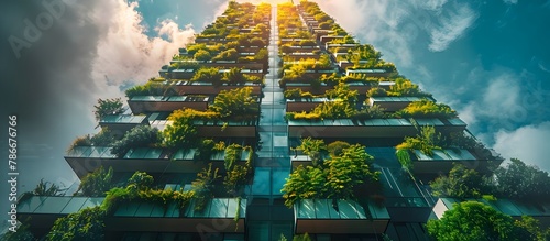 Vertical Green Oasis:Sustainable Skyscraper Integrating Nature into Urban Architecture