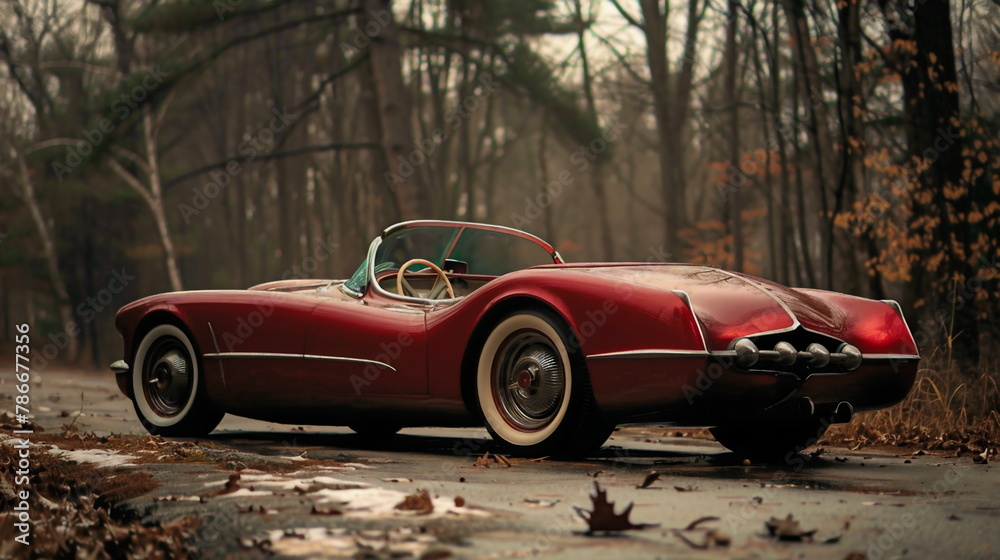 convertible car in the woods, high resolution, high detail
convertible car in the woods, high resolution, high detail