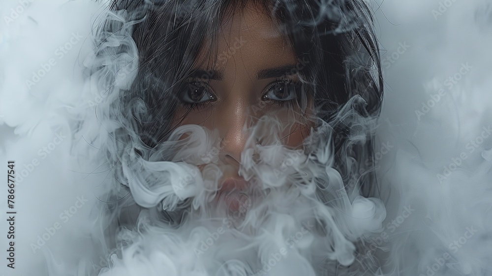 Steamed Glass Overlay woman portrait Photo Effect Mockup Steamed Glass Overlay woman portrait Photo Effect Mockup