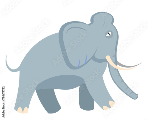 Vector illustration of an elephant in a flat style