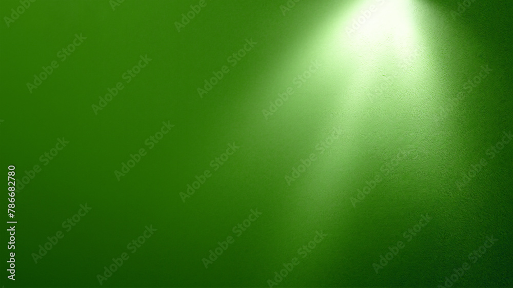 Fototapeta premium Dark green light background banner with space