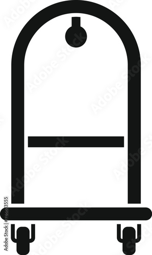 Support luggage trolley icon simple vector. Move delivery. Tourism cart