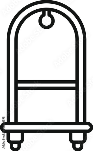Support luggage trolley icon outline vector. Move delivery. Tourism cart