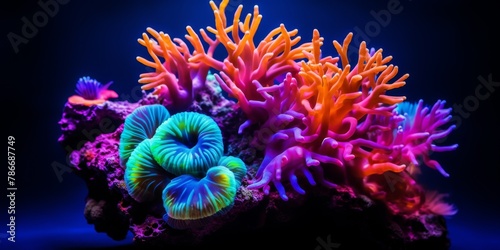 underwater world fish corals Generative AI © Evghenii