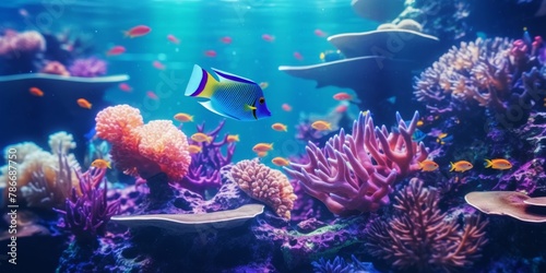 underwater world fish corals Generative AI