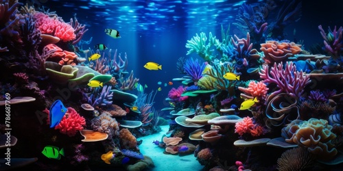underwater world fish corals Generative AI #786687769