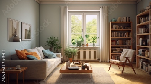Simple living room interior photo
