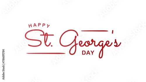 St. George's Day Text Animation. Great for St. George's Day Celebrations, for banner, social media feed wallpaper stories. photo