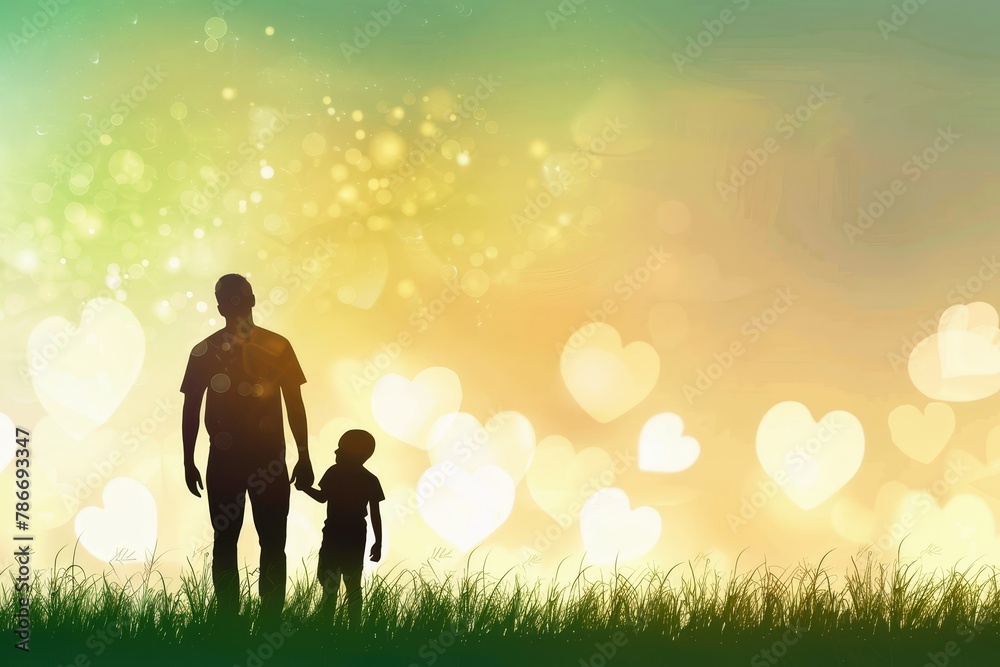 An emotional fathers day background illustration. An emotional fathers day background illustration.