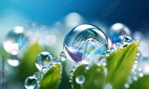 frozen drops on a leaf