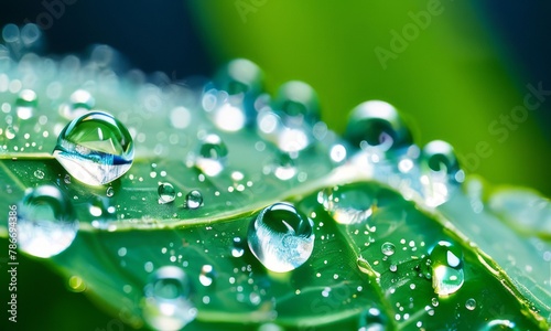 frozen drops on a leaf