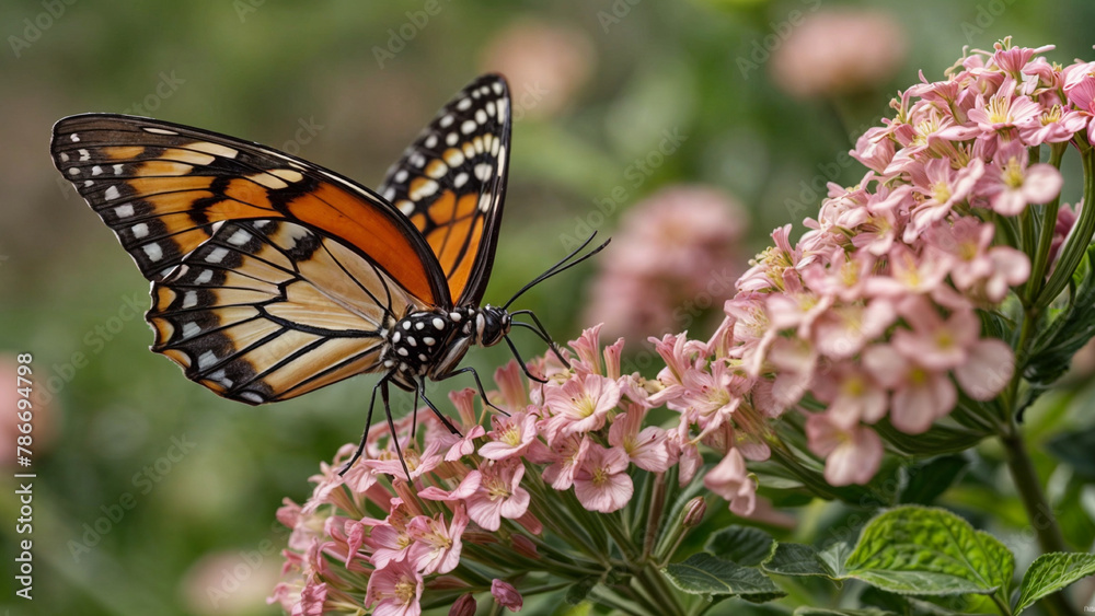 Obraz premium butterfly on flower