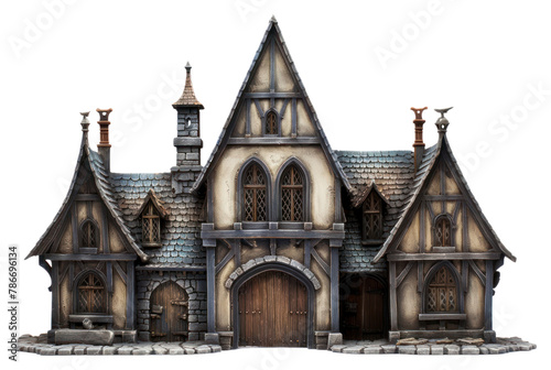 PNG Gothic village architecture building white background playhouse