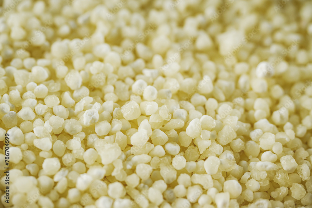 Indian sago starch cereal on a rustic background Indian sago starch cereal on a rustic background