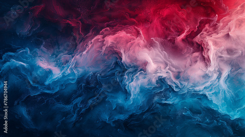 A colorful  swirling pattern of blue  red  and white