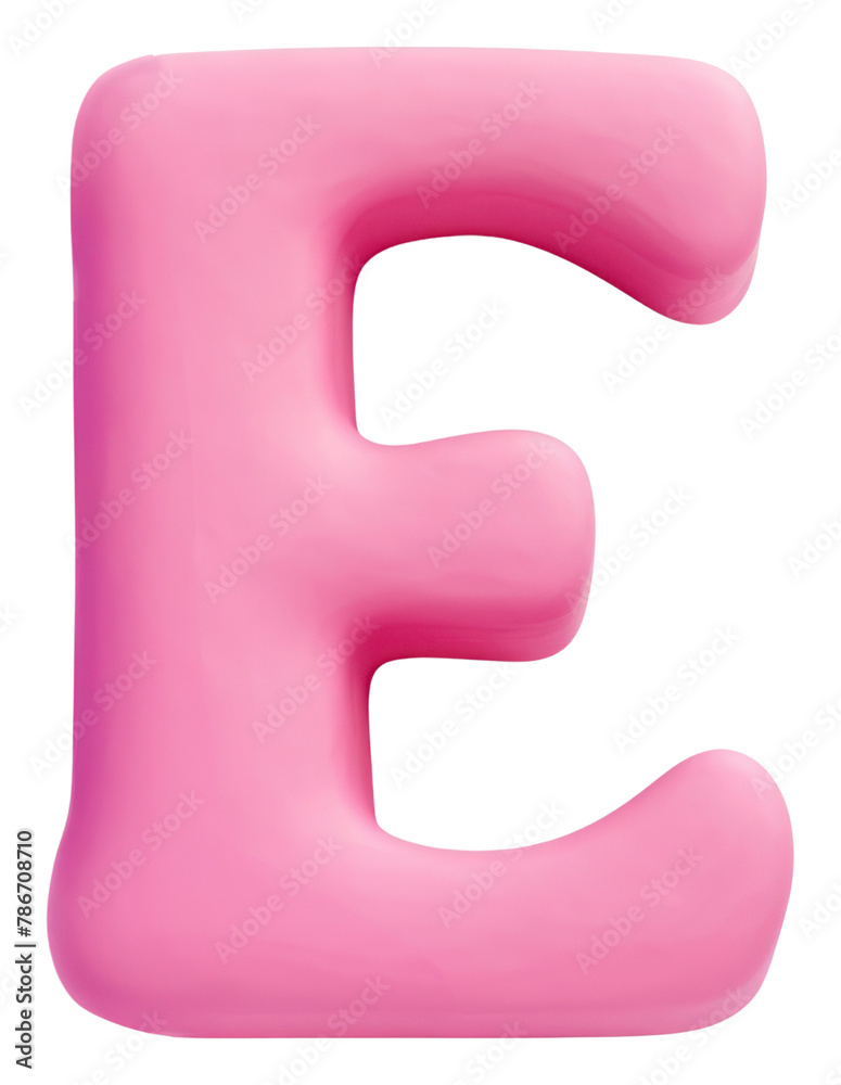 PNG Plasticine letter E text number pink PNG Plasticine letter E text number pink
