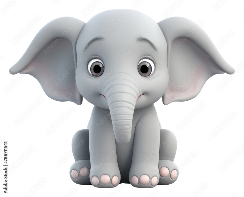 PNG Cute baby elephant background wildlife cartoon animal.