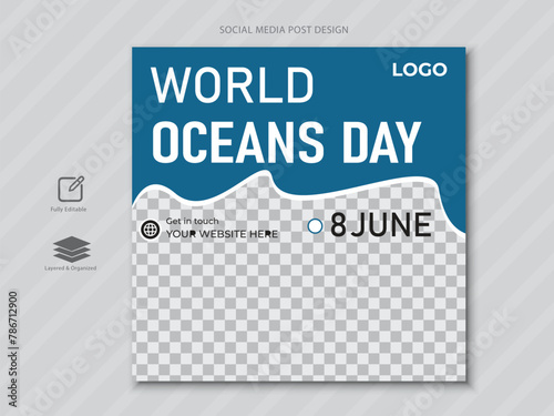 8th june - world ocean's day social media post 