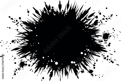 Beautiful artistic texture of ink brush strokes  Isolated ink splashes and drops. Different handdrawn spray design  grunge splash  