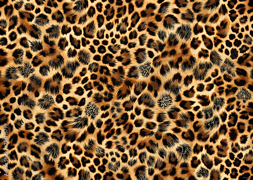 Leopard skin texture. Seamless pattern. Vector illustration